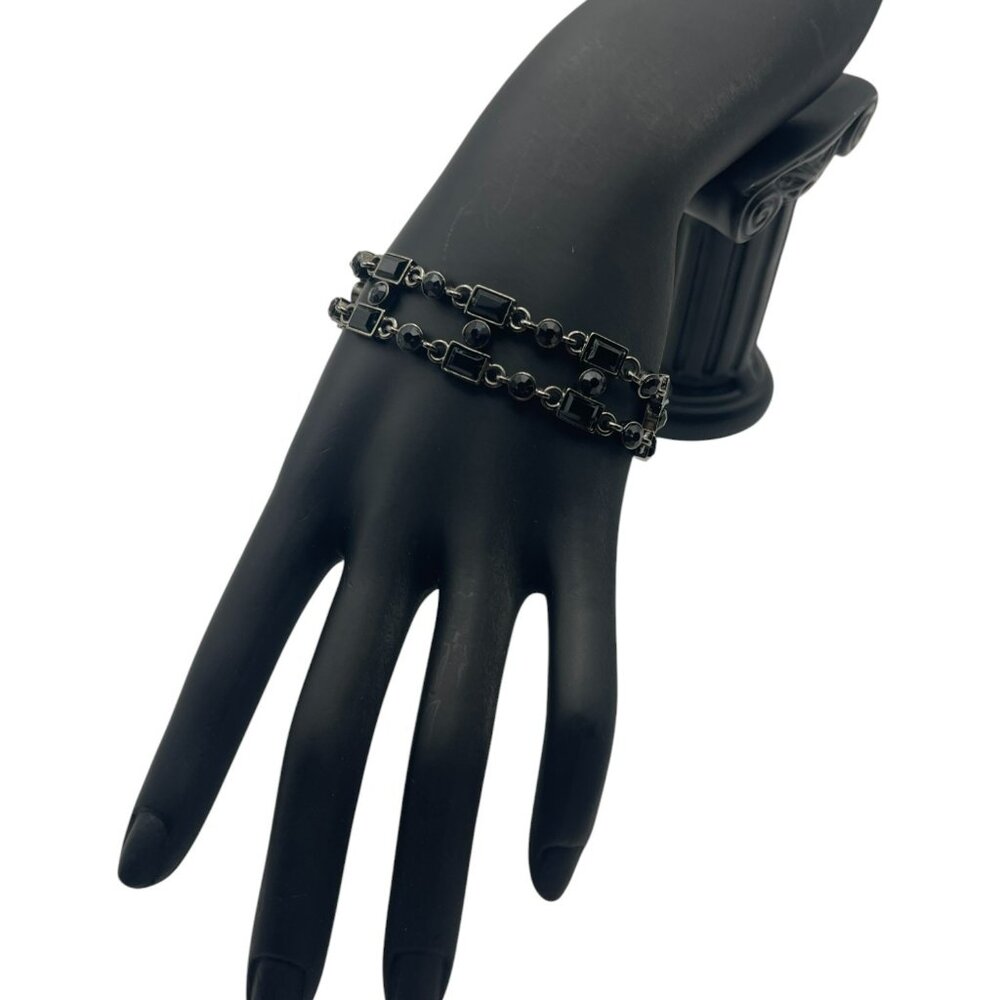 **"Roman" Black Gemstone Bracelet